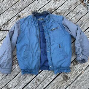 Vintage Generation One Two-Tone Blue Bomber Jacket - L